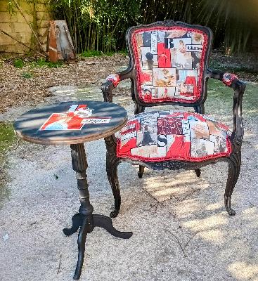 fauteuil fashion,&eacute;co design meubles, meubles peints  100% recycl&eacute;s , upcycling meubles et objets ,meubles relook&eacute;s, upcycling, tapisserie d'ameublement, d&eacute;cors peints, relooking de meubles , mobiliers seconde main ,upcycling  , &eacute;conomie circulaire, tapisserie d&rsquo;ameublement, r&eacute;paration de meubles, r&eacute;novation de meubles, architecture d&rsquo;int&eacute;rieure &eacute;co responsable, artisans d&rsquo;art  