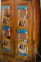 relooking armoire,,armoire d&eacute;cor&eacute;es sur commande, armoires recycl&eacute;es, armoires relook&eacute;es ,decor sur meuble, peinture d&eacute;corative mobilier